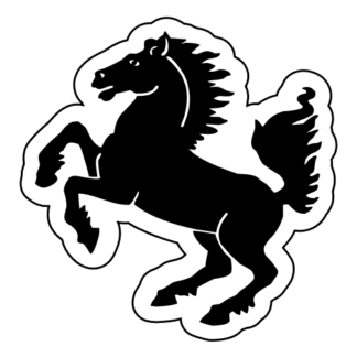 Horse Stallion Sticker (Black)